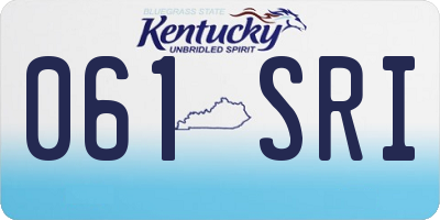 KY license plate 061SRI