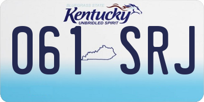 KY license plate 061SRJ