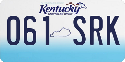 KY license plate 061SRK