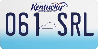 KY license plate 061SRL