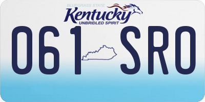 KY license plate 061SRO