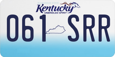 KY license plate 061SRR