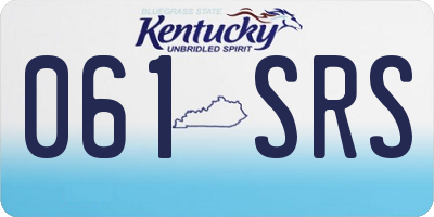 KY license plate 061SRS