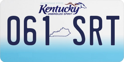 KY license plate 061SRT