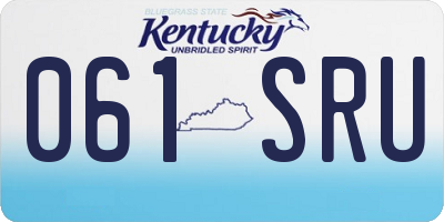 KY license plate 061SRU