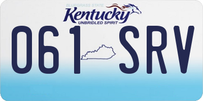 KY license plate 061SRV