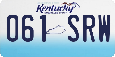 KY license plate 061SRW