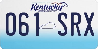 KY license plate 061SRX