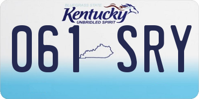 KY license plate 061SRY