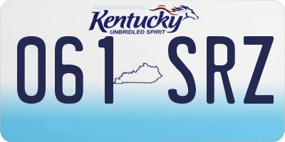 KY license plate 061SRZ