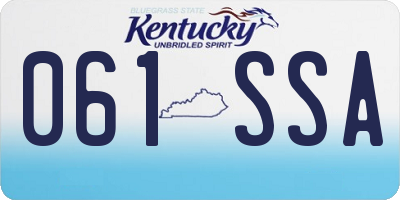 KY license plate 061SSA