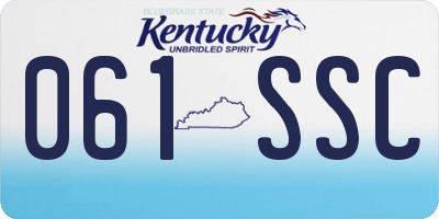 KY license plate 061SSC