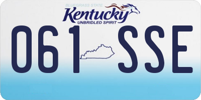 KY license plate 061SSE