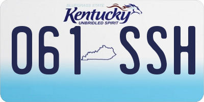 KY license plate 061SSH