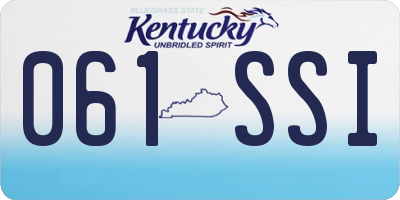 KY license plate 061SSI