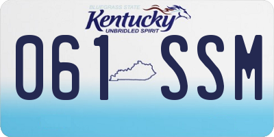 KY license plate 061SSM