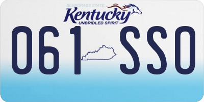 KY license plate 061SSO