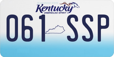 KY license plate 061SSP