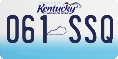 KY license plate 061SSQ