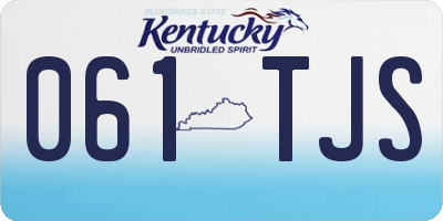 KY license plate 061TJS