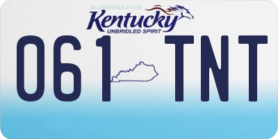 KY license plate 061TNT