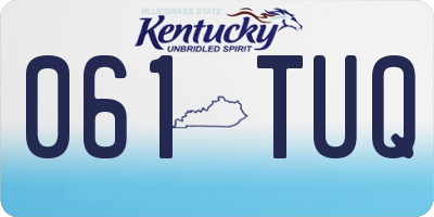 KY license plate 061TUQ