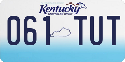 KY license plate 061TUT