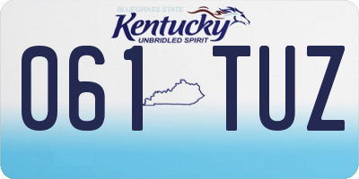 KY license plate 061TUZ