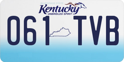 KY license plate 061TVB