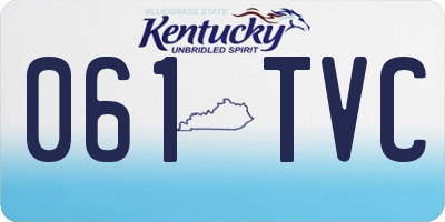 KY license plate 061TVC