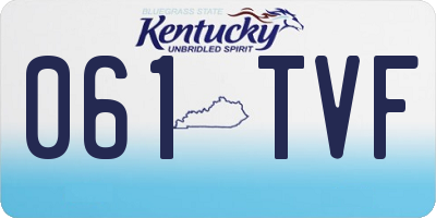 KY license plate 061TVF