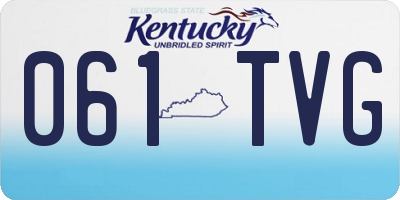 KY license plate 061TVG