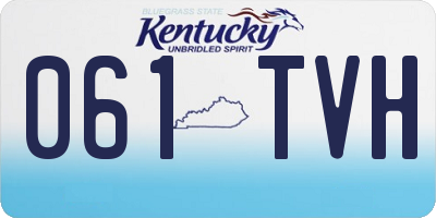 KY license plate 061TVH
