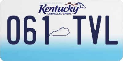 KY license plate 061TVL