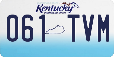 KY license plate 061TVM