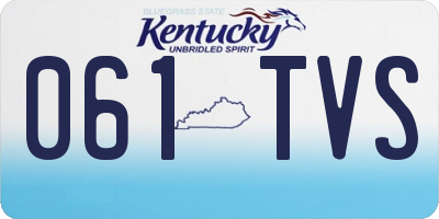 KY license plate 061TVS