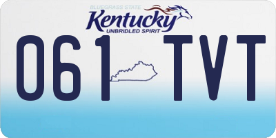 KY license plate 061TVT