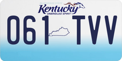 KY license plate 061TVV