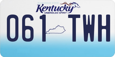 KY license plate 061TWH