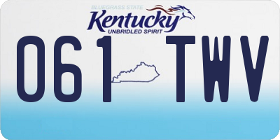 KY license plate 061TWV
