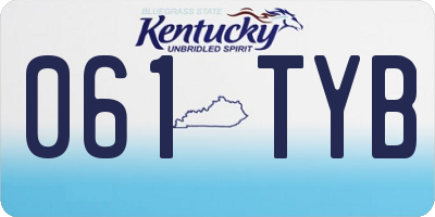 KY license plate 061TYB