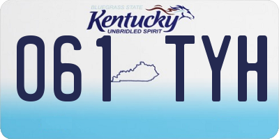 KY license plate 061TYH