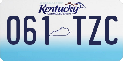 KY license plate 061TZC
