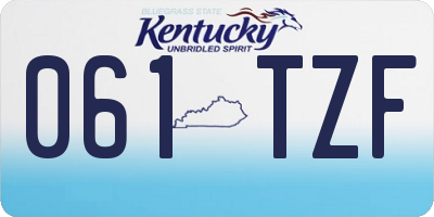 KY license plate 061TZF