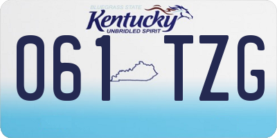 KY license plate 061TZG