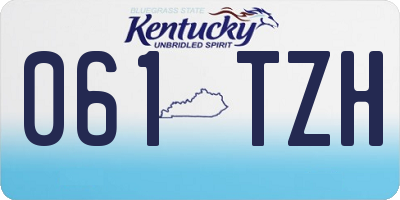 KY license plate 061TZH