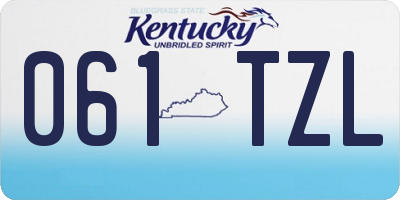 KY license plate 061TZL
