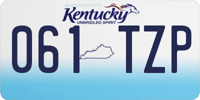 KY license plate 061TZP