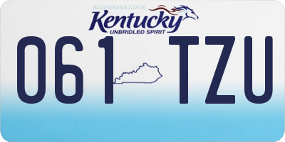 KY license plate 061TZU