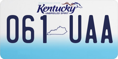 KY license plate 061UAA